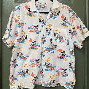 Mickey & Co vintage short sleeved button up shirt
